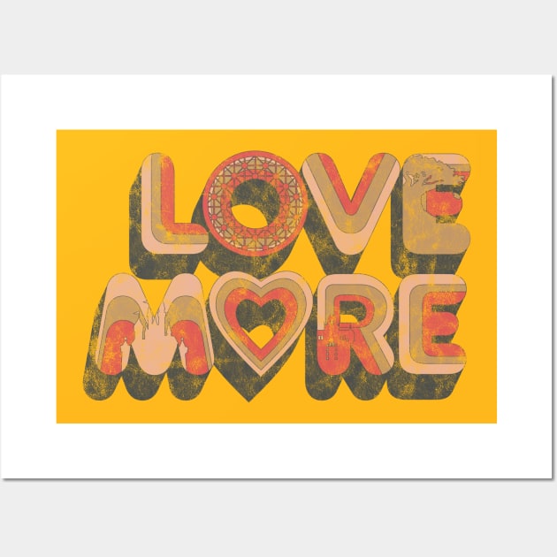 Vintage Love More Magic Wall Art by DeepDiveThreads